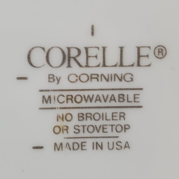 Corelle Callaway Salad Dessert Bread Plates 7.25" White Swirl Green Ivy - Picture 6 of 6